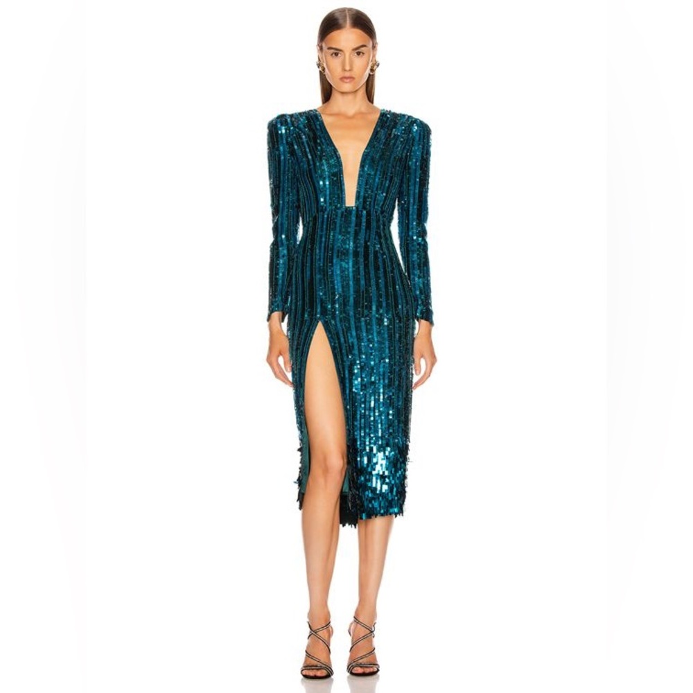 NWT Reve Riche Miesha Dress in Forrest Green | Size 40/8